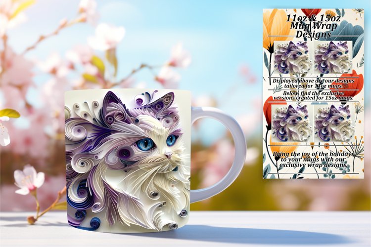Cozy Cat Creations Sublimation Cat Lover Mug 3D (3470817)
