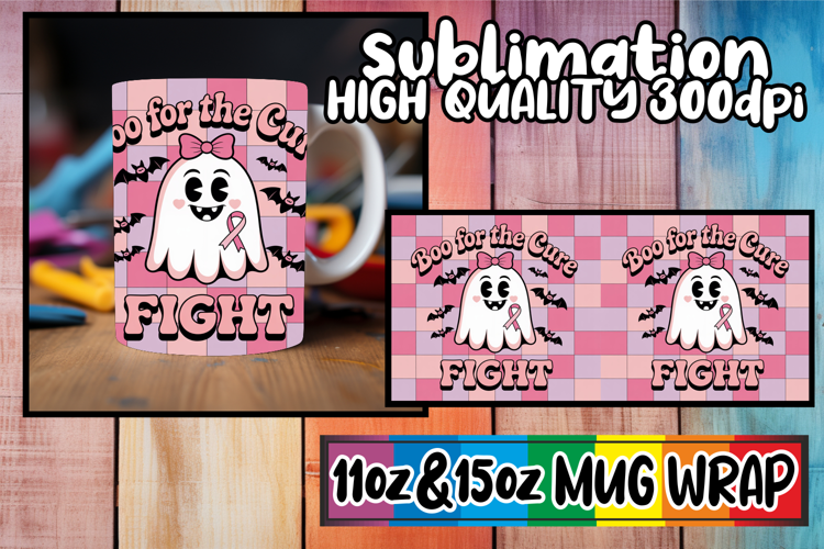 Lively spirit 11oz 15oz mug wrap, Ghost Cancer