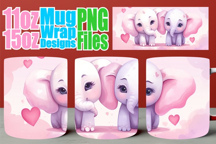 Sublimated Love on Mug Wrap: Watercolor Style example image 1