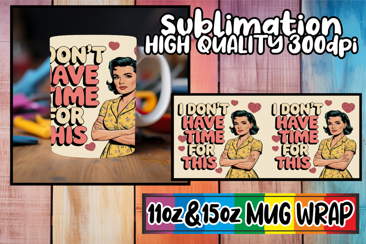 Cheerful hearts sublimation mug wrap, Mom Life
