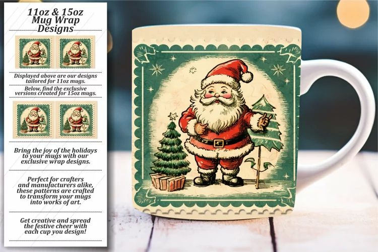 Charming Retro Style Xmas Mug for a Cozy Season