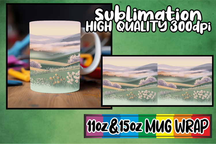Heartfelt dreams sublimation mug wrap, Spring
