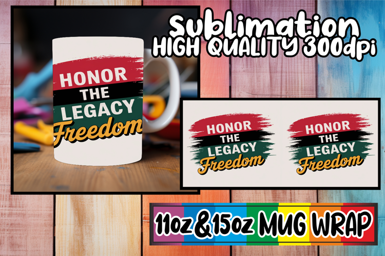 Radiant evenings 11oz 15oz sublimation wrap, Juneteenth