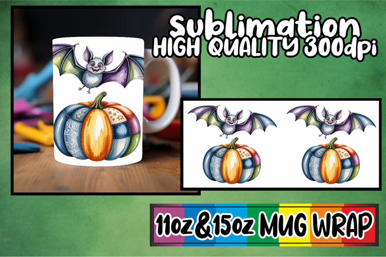 Unique adventures 11oz 15oz sublimation wrap, Pumpkin Waterc
