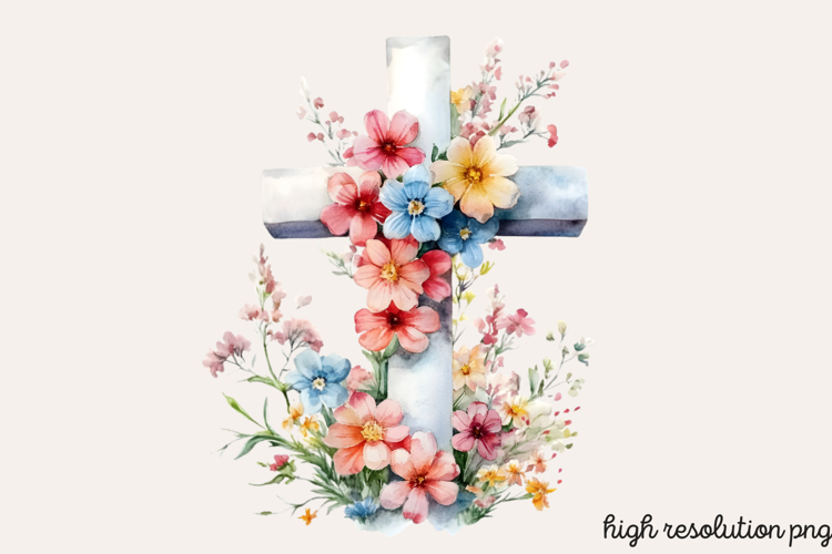 Easter Cross Clipart Image 7