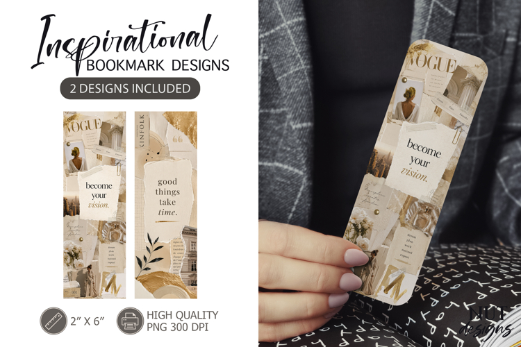 Positive quotes Collage Luxury Fashion Bookmark example image 1