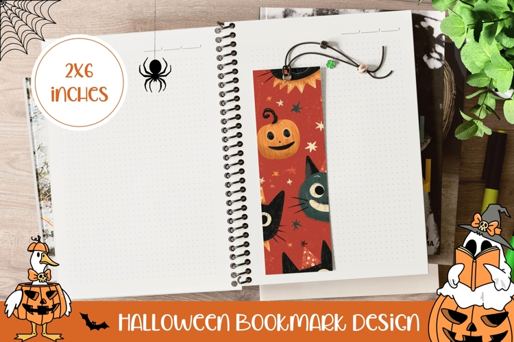 Funny Halloween Cats Bookmark, Halloween Bookmark PNG