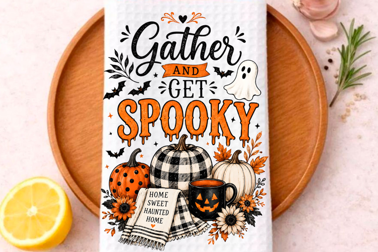 Halloween Kitchen Towel PNG, Funny Halloween PNG,