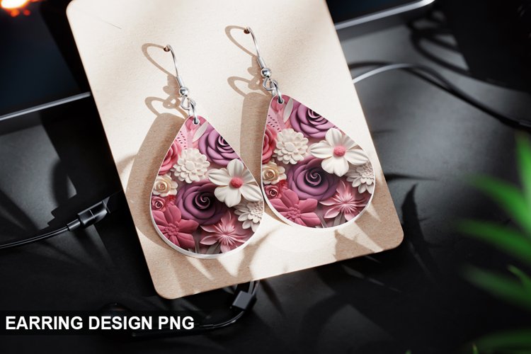 Valentines Day Teardrop Sublimation- Valentines Day Earring