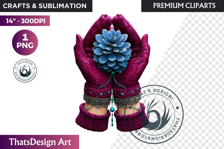 Fantasy Boreal Winter Girls Warrior & Ice Queen Clipart