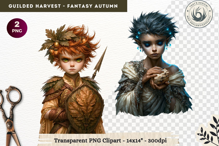Fantasy Autumn Gilded Harvest PNG Clipart whimsical creature