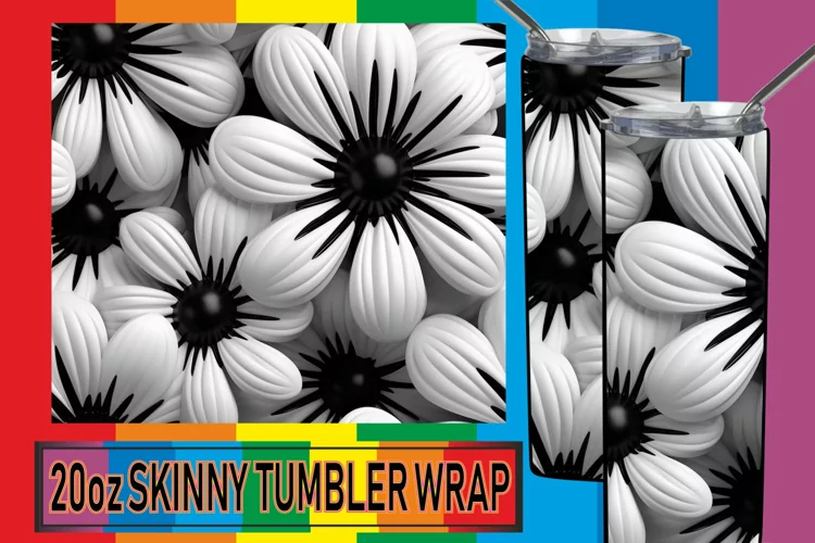 Dreamy Petal Perfection: 3D Inflated Puff Tumbler