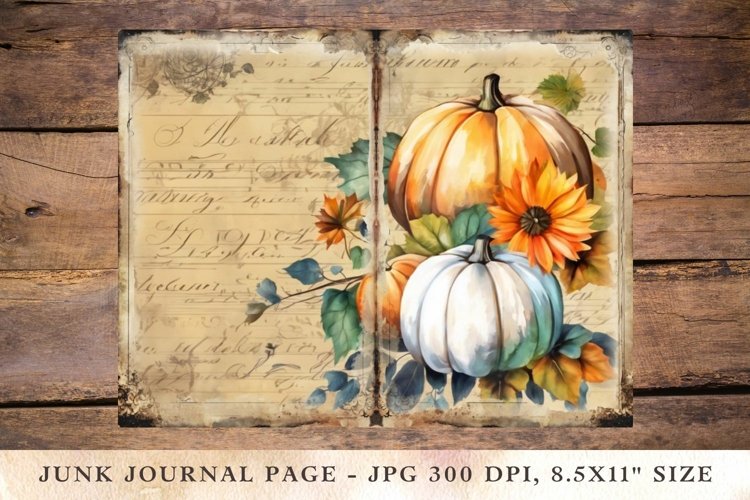 Printable Junk Journal Pages fall autumn pumpkin 2