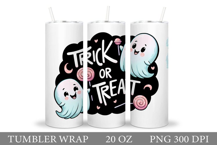 Cute Ghost Tumbler Sublimation. Ghost Halloween Tumbler