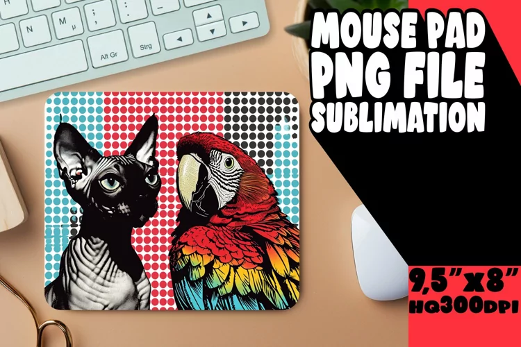 Charming Cat Design Mouse Pad