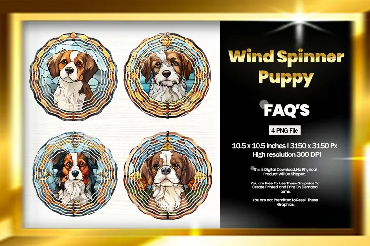 Puppy Wind Spinner Sublimation - 04 Variation