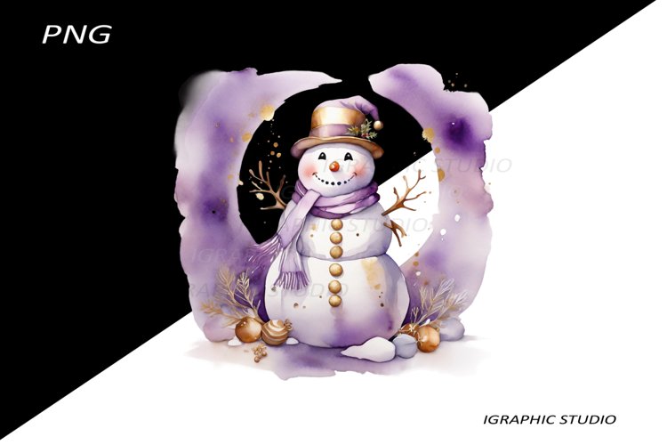Christmas Snowman Clipart Image 21
