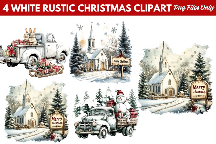 Rustic Christmas Clipart Image 4
