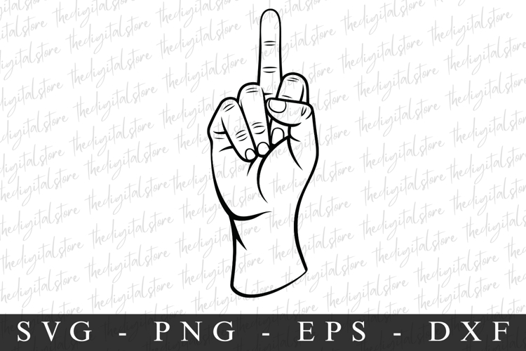 Middle Finger Svg Image 17