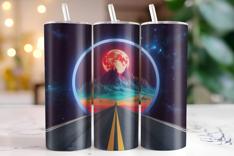 Moon Tumbler Wrap | Sublimation | Tumblers