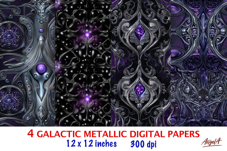 Iridescent holographic digital paper bright ornament pattern