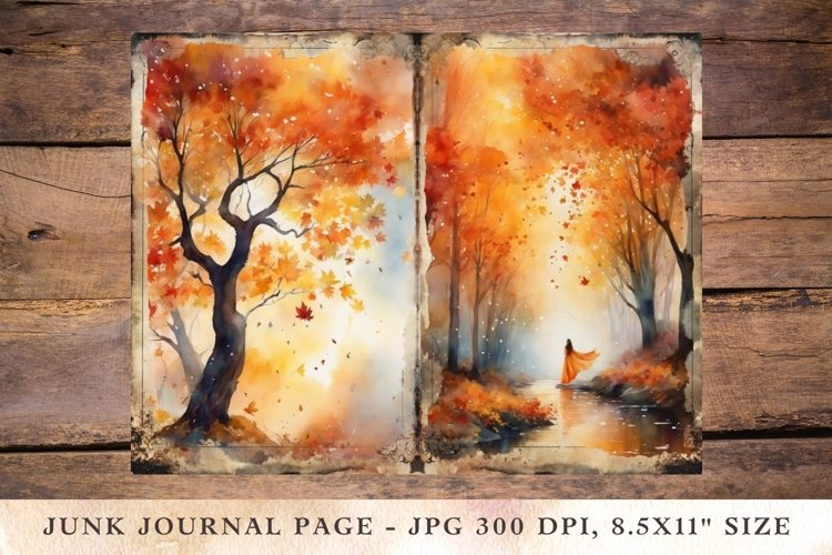 Printable Junk Journal Pages Autumn 2
