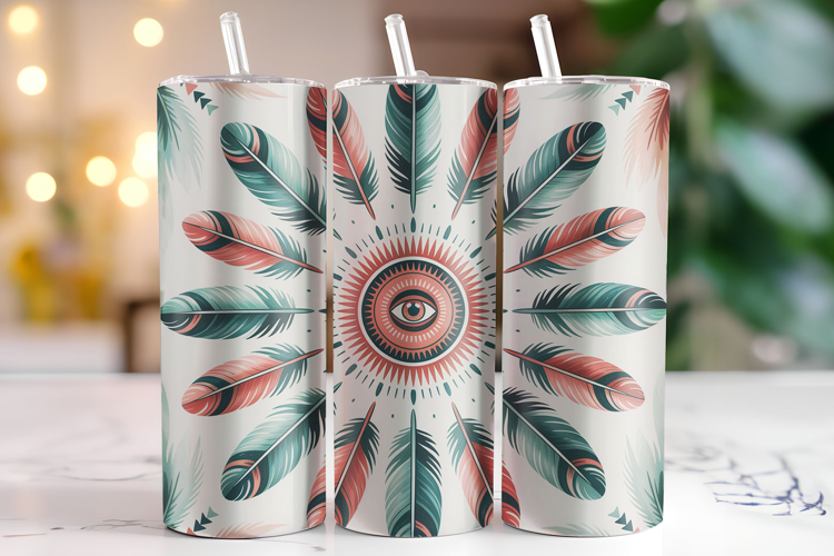 Bohemian Art Tumbler Wrap | Sublimation | Tumblers