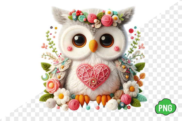 Whimsical Mother's Day Owl Clipart example image 1