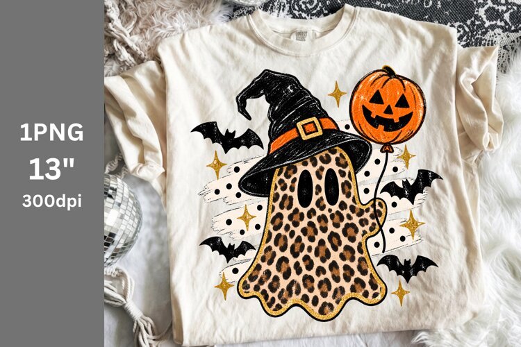 Fall PNG, Halloween PNG, Ghost PNG example image 1