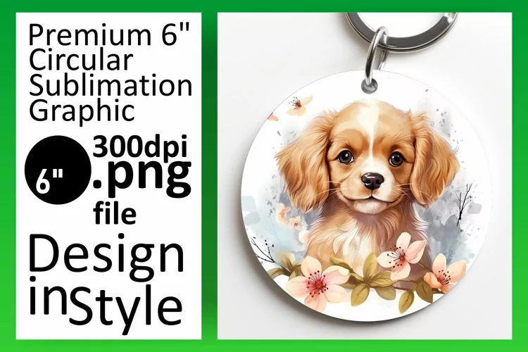 Round Watercolor Doggie Decor