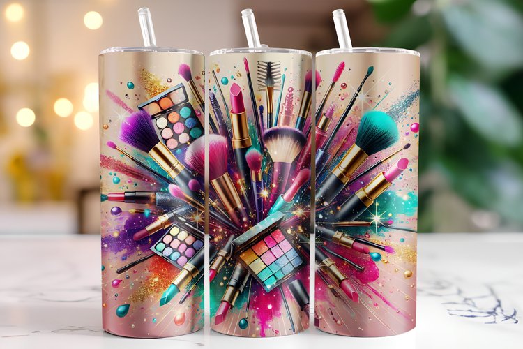 Makeup kit Tumbler Wrap | Sublimation | Tumblers example image 1