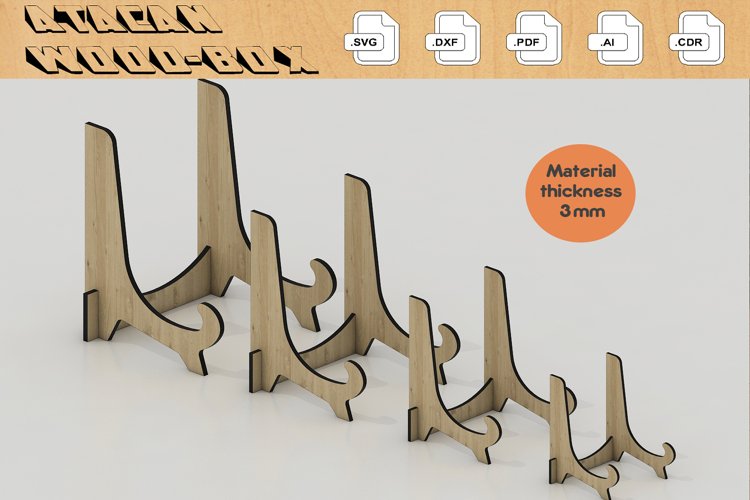 Mini Easel Stand Laser Cut Files Svgdxfpdfai Instant Download 