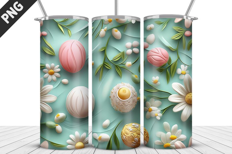 Easter Sublimation| Bunny Tumbler Wrap| Easter Tumbler Wrap example image 1