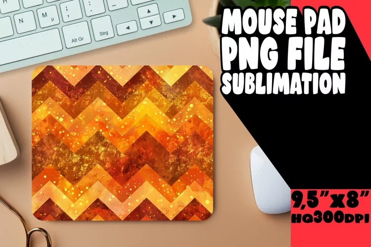 Glittery Colorful Stripe Mouse Pad Art