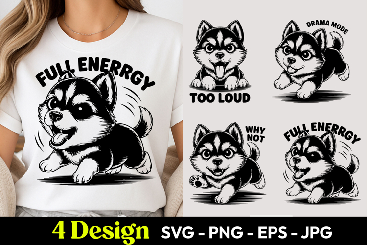 Full Energy Husky SVG PNG