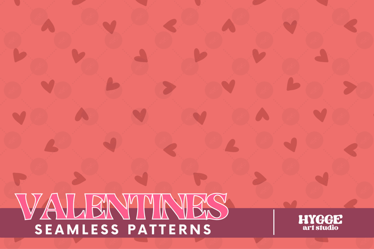 St Valentines Day Hearts Cupid Love Seamless Pattern PNG