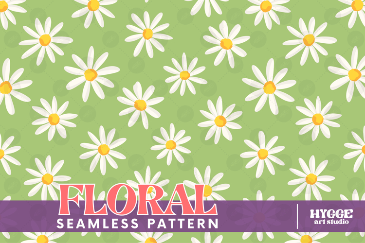 Retro Flowers Seamless Pattern Floral Png Sublimation Daisy