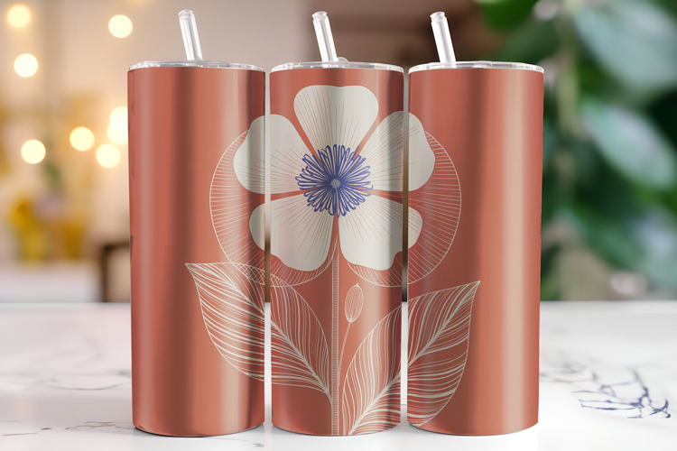 Flowers Tumbler Wrap | Sublimation | Tumblers