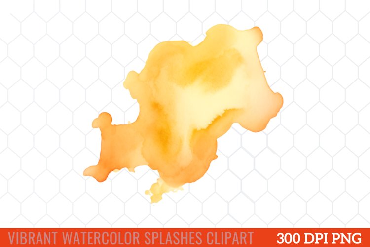 Vibrant Watercolor Splashes Clipart
