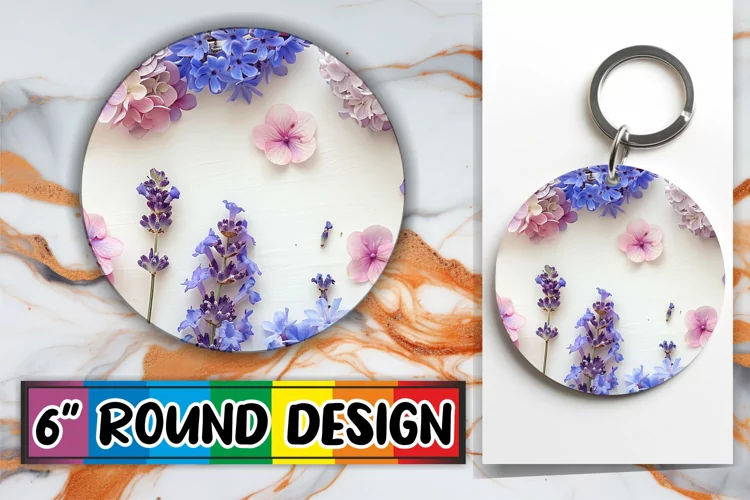 Spring Splendor Design Circle - Sublimation Whimsy Round