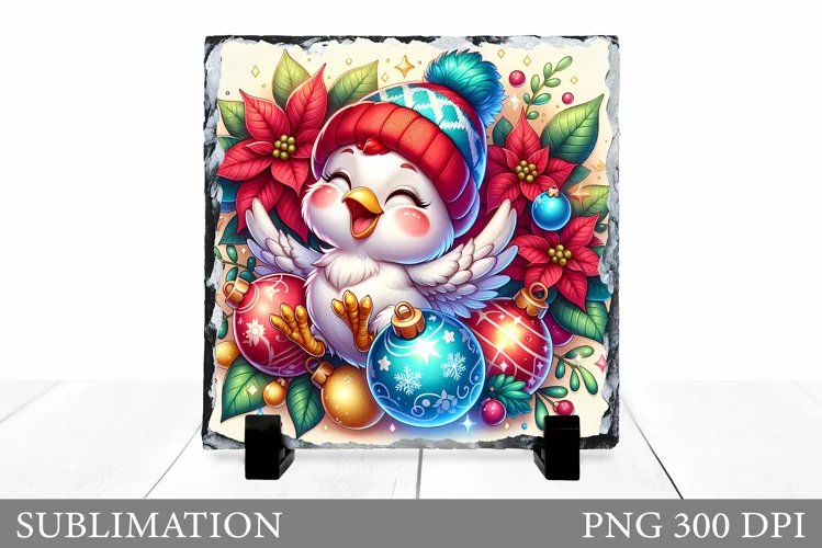Christmas Bird Sublimation. Christmas Bird Slate Design