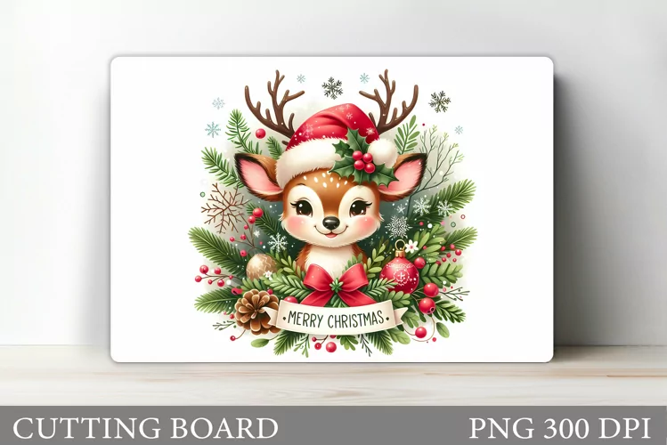 Christmas Deer Cutting Board. Christmas Cutting Board Design