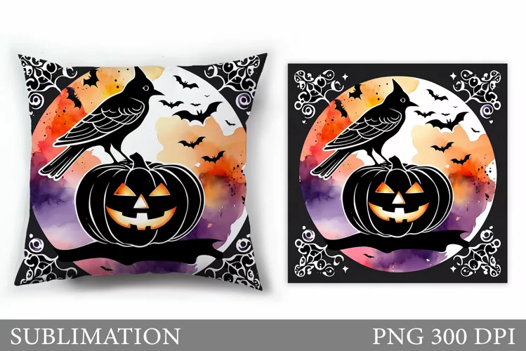Halloween Pillow Sublimation. Halloween Sublimation