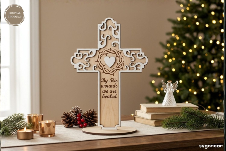 Christian Standing Cross Laser Cut | Glowforge | SVG