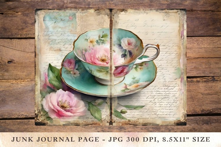 Printable Junk Journal Pages tea and cake party 13