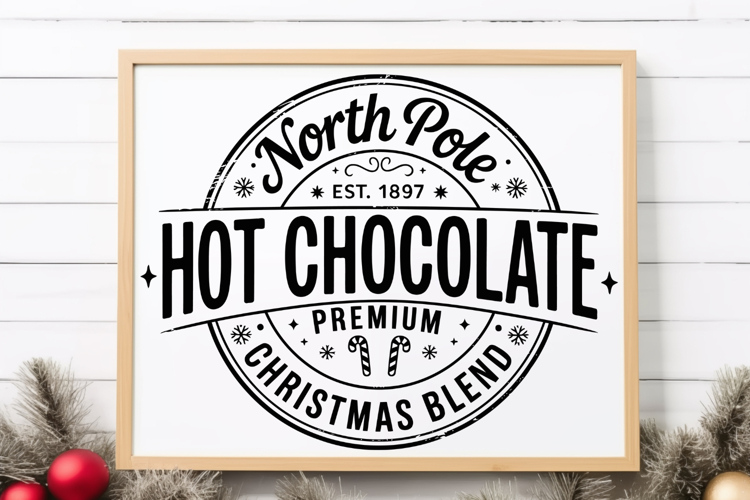 North Pole Hot Chocolate Svg | Christmas svg