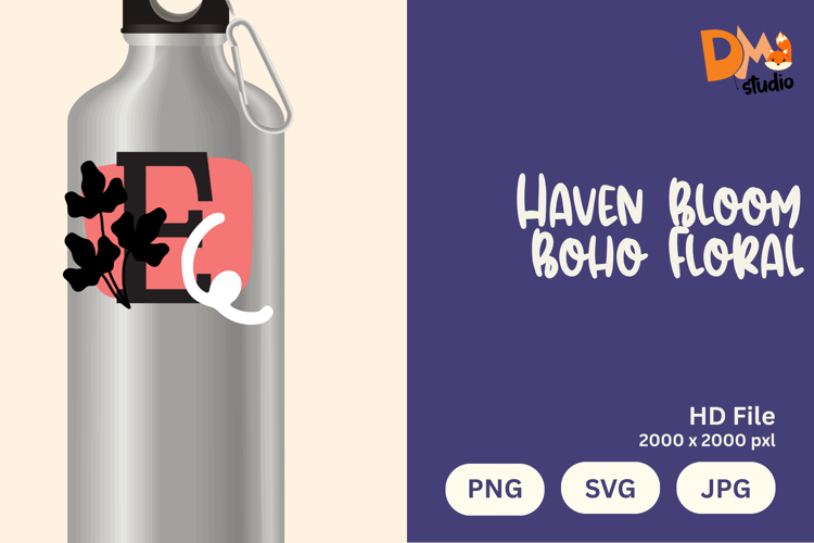 Haven Bloom Boho Floral Monogram