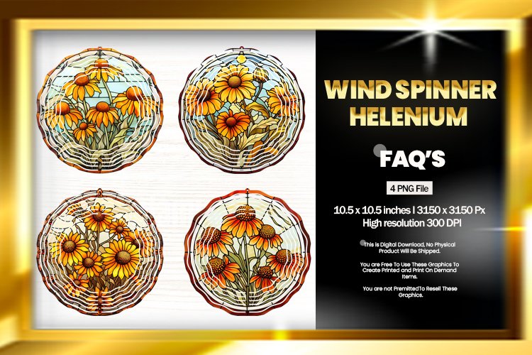 Helenium Wind Spinner Sublimation - 04 Variations example image 1