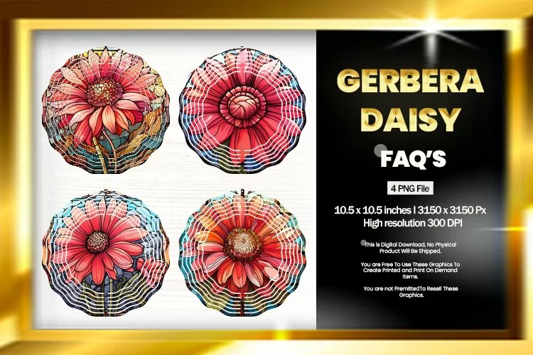 Gerbera Daisy Wind Spinner Sublimation - 04 Variations