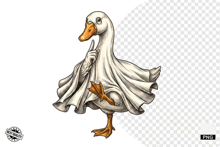 Halloween Ghost Goose PNG